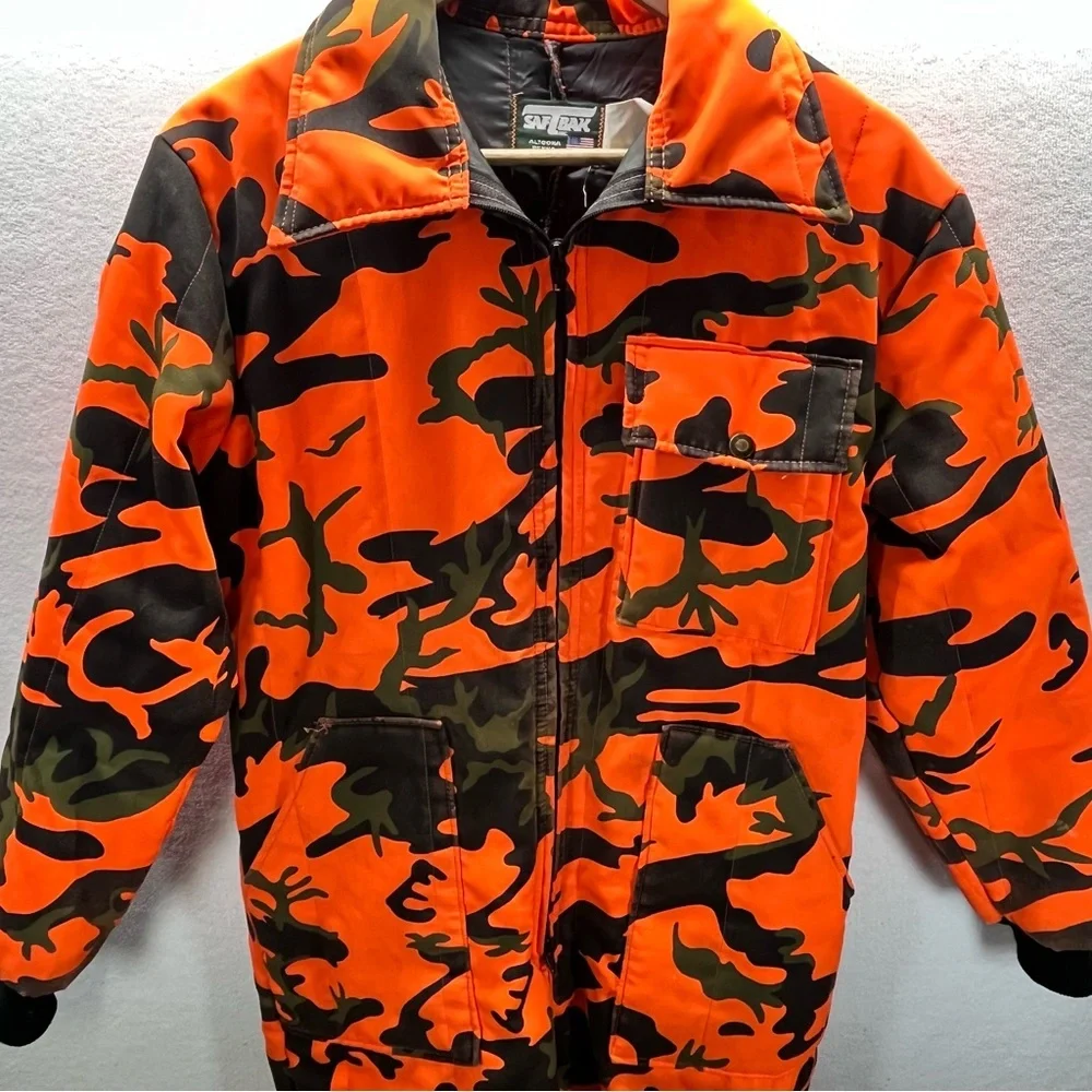 SafTBak Orange Camo Hunting Overalls Boys L Hunt‎ outdoors Winter